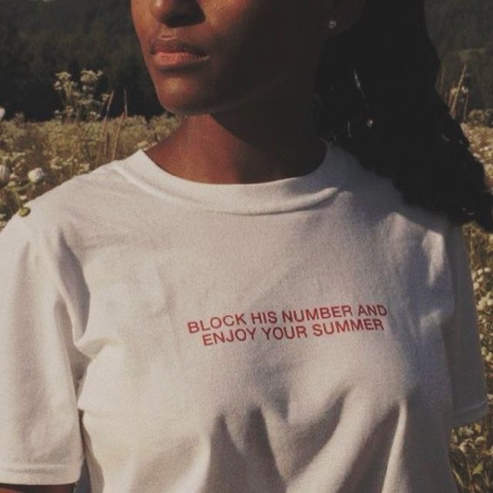Block His Number And Enjoy Your Summer Graphic T Shirt